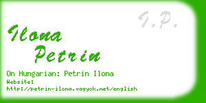 ilona petrin business card